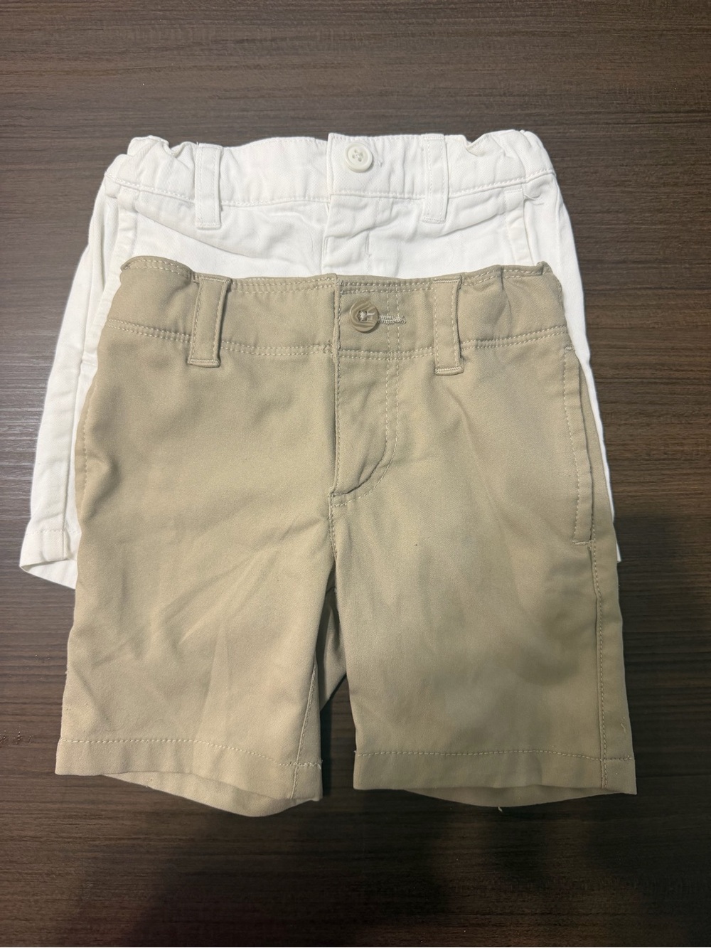 Kids Khaki and White Shorts